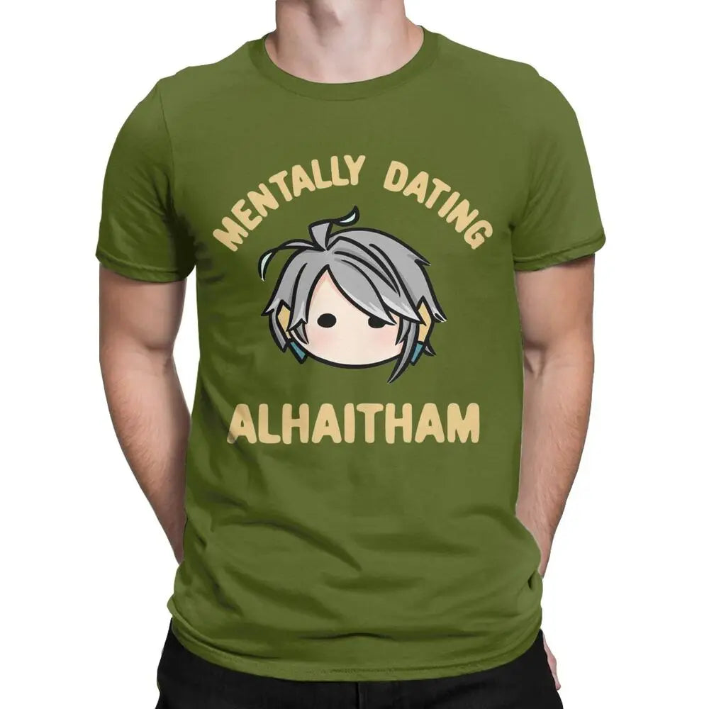 Men’s Genshin Impact T-Shirt | “Mentally Dating Alhaitham” Chibi Print