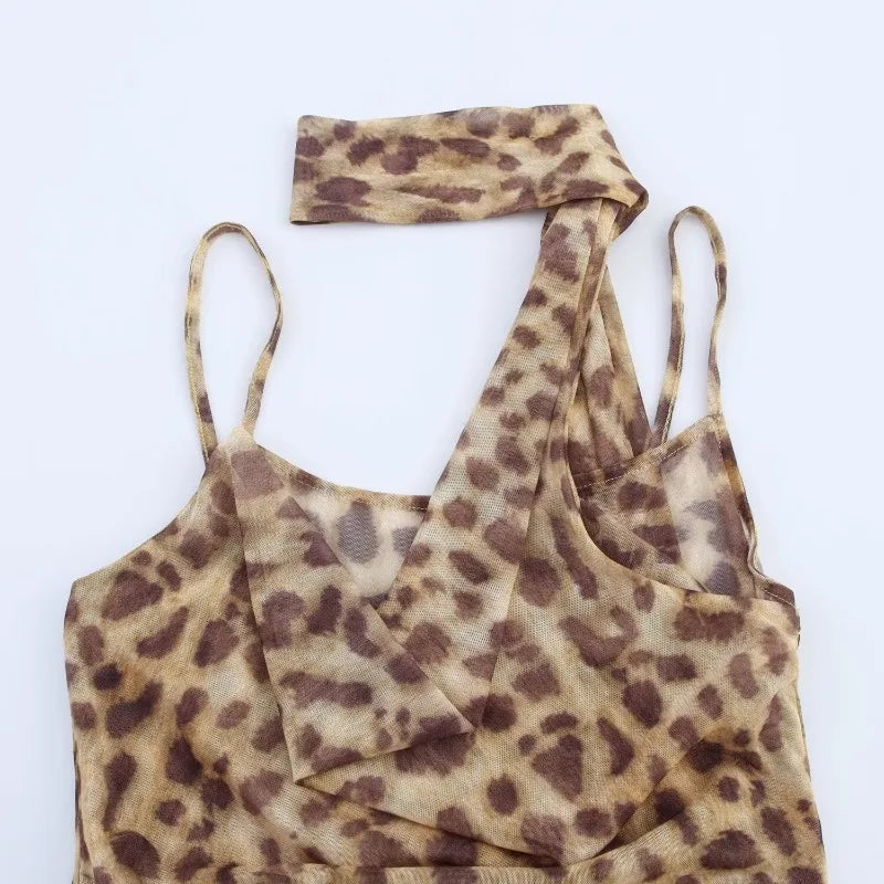 TRAFZR Slimming Leopard Print Bodysuit