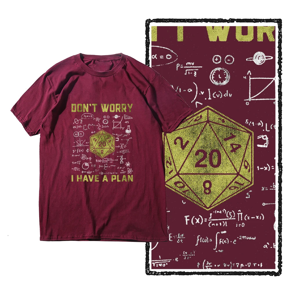 Dungeon Dragon “I Have a Plan” D20 Graphic T-Shirt | RPG Streetwear Tee