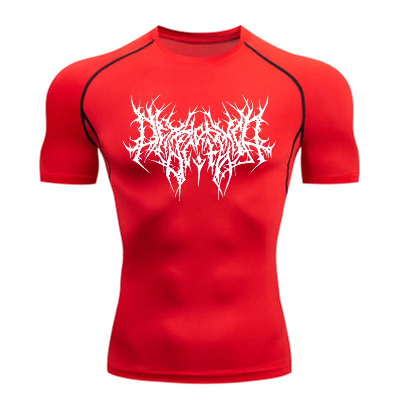 2024 Thorns Print Gym Tight T-Shirt Men&