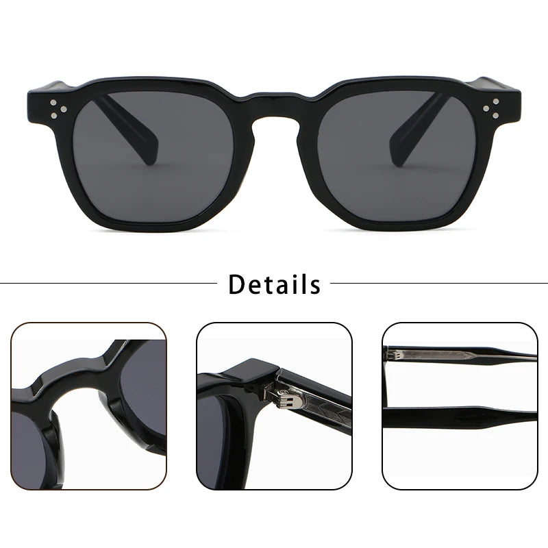 CATERSIDE Retro Punk Square Sunglasses