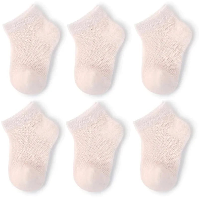 3 Pairs Summer Baby Thin Mesh Cotton Ankle Socks