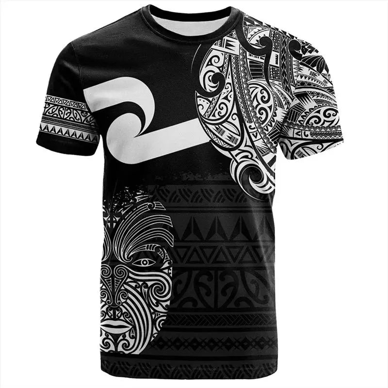 New Zealand Men’s 3D Printed Rugby T-Shirt | Quick-Dry Sports Tee