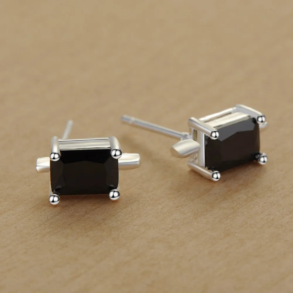 Sterling Silver Heart Stud Earrings for Women