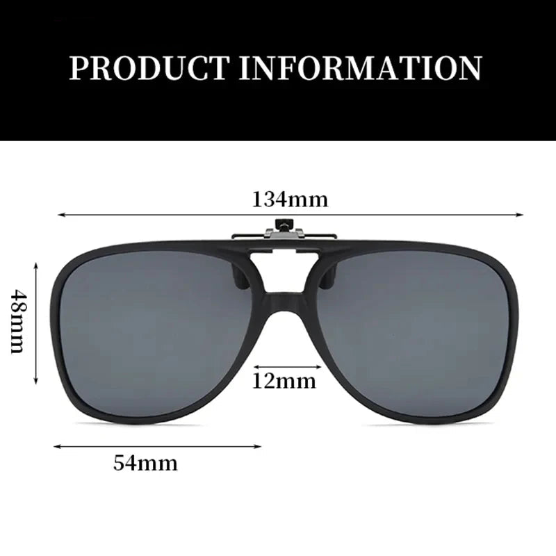 Men’s Polarized Flip-Up Clip-On Sunglasses