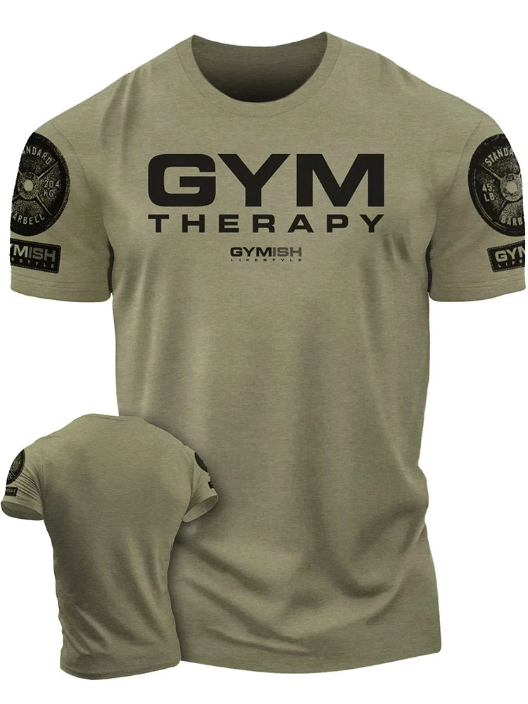 Men’s GYM Letter Print Training T-Shirt | Breathable Lightweight Muscle Fit Sports Tee