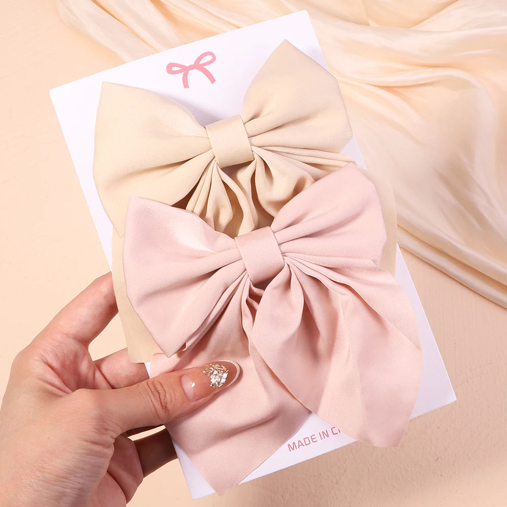 2-Piece Bowknot Hair Clip Set for Women & Girls