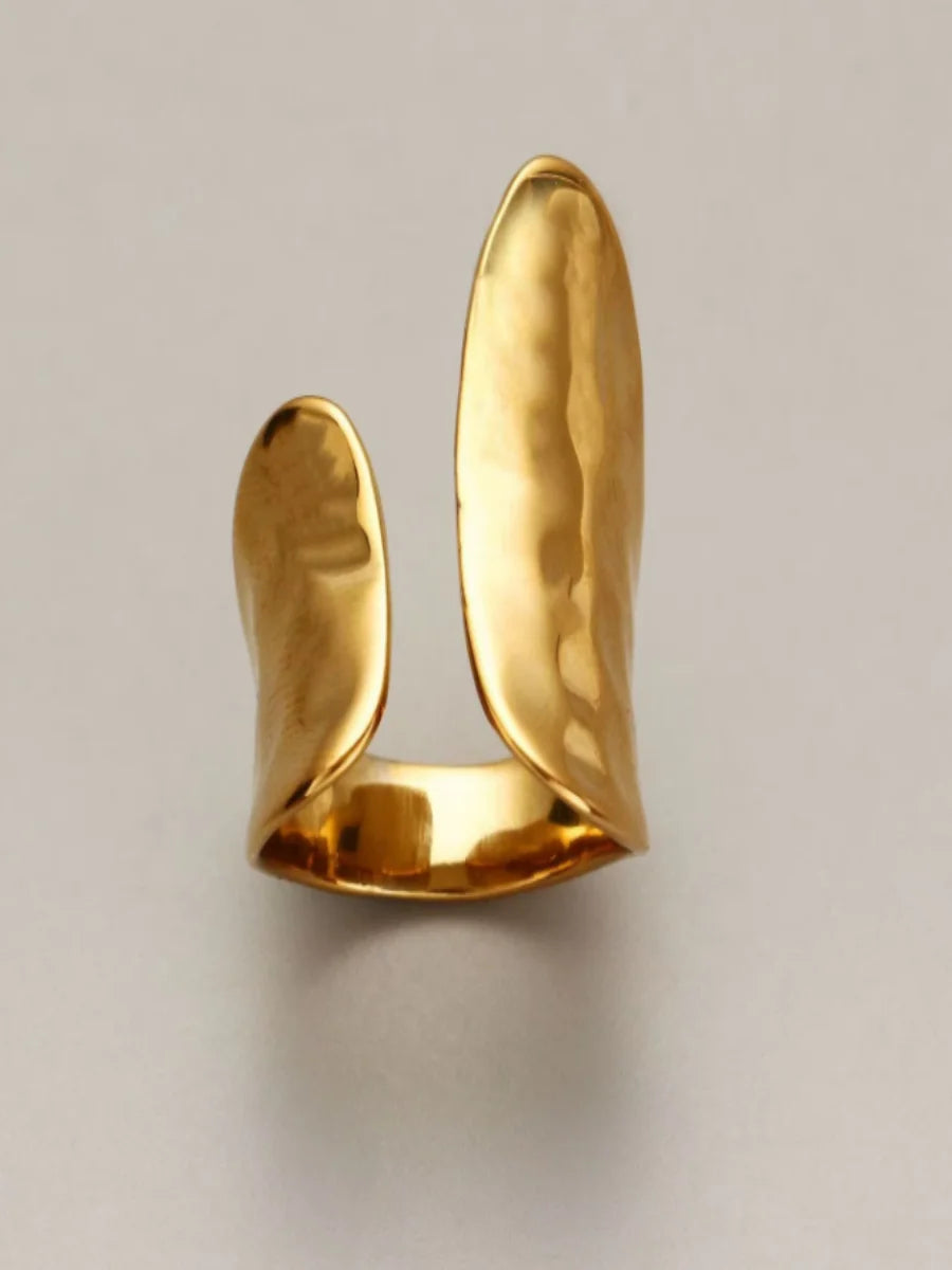 Simple Gold Geometric Couple Ring