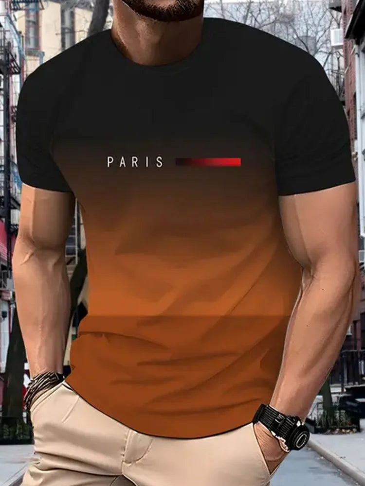 Simple Printed Oversized Men’s T-Shirt – Casual Summer Top