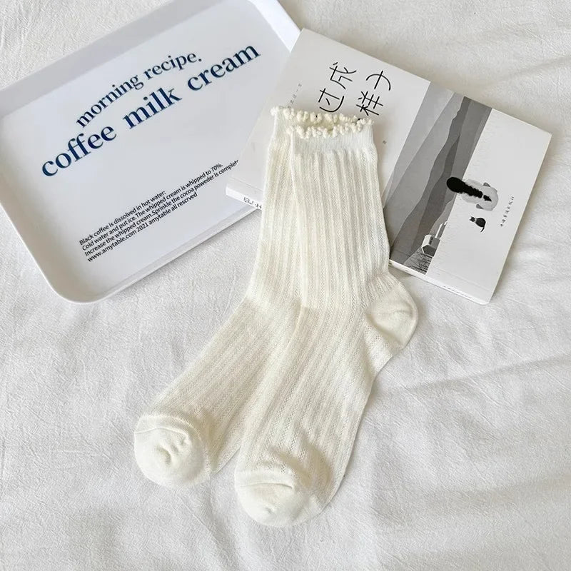 1 Pair Women’s Hollow-Out Long Loose Socks