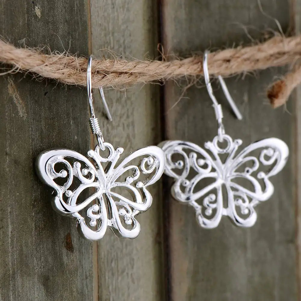 Sterling Silver Heart Stud Earrings for Women