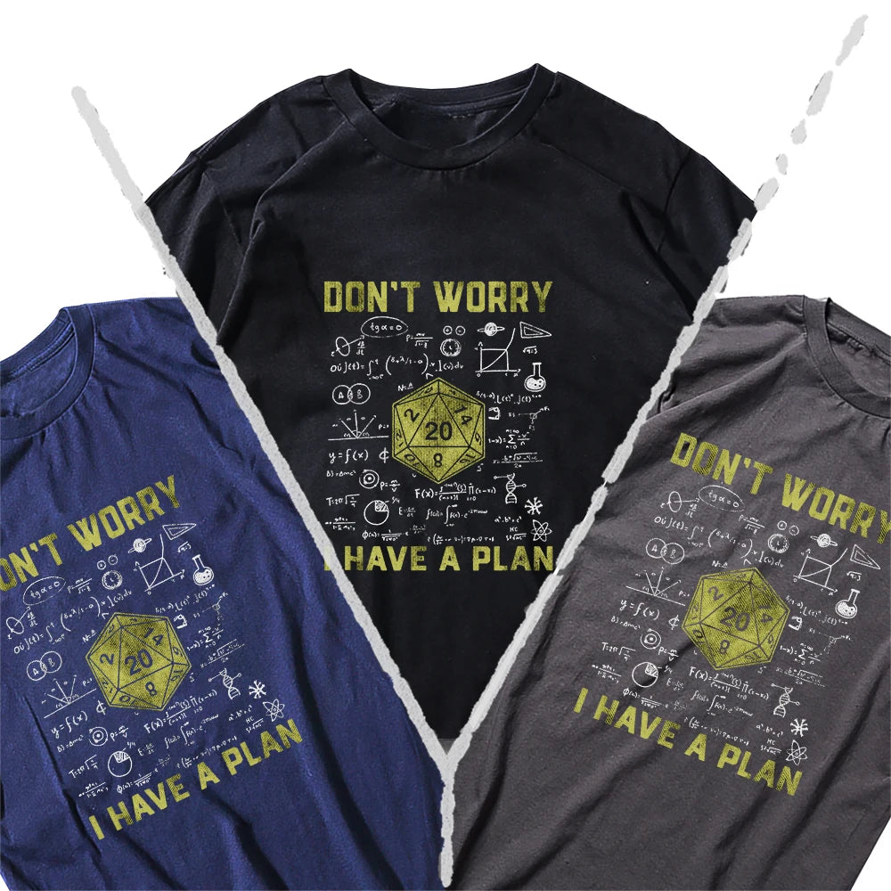 Dungeon Dragon “I Have a Plan” D20 Graphic T-Shirt | RPG Streetwear Tee