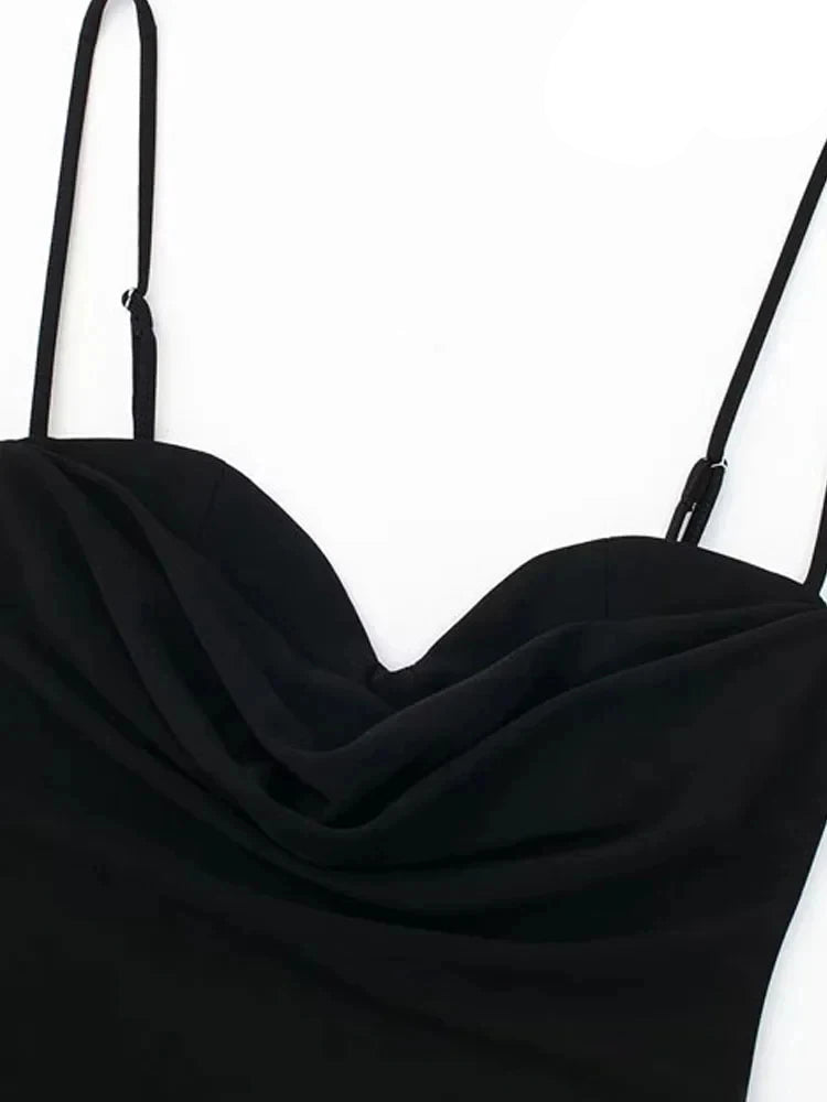 Women’s Sweetheart Neck Bodysuit Draped, Backless - Amazing G