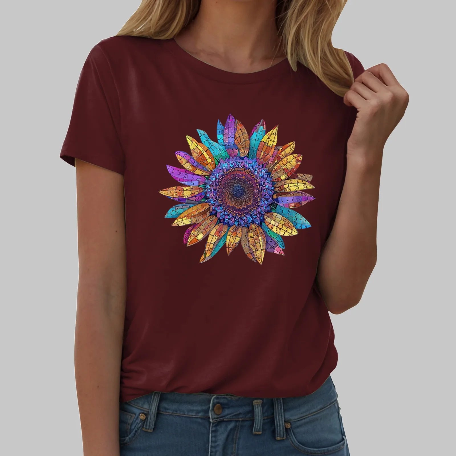 Sunflower Graphic T-Shirt for Women