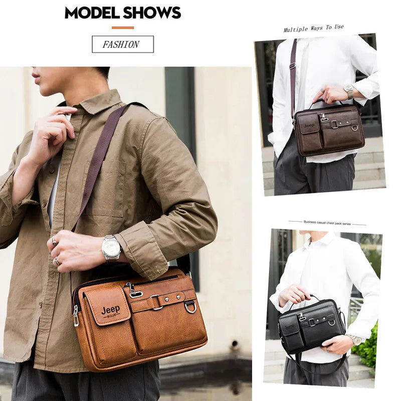 JEEP BULUO Multi-function Business Handbags for Men