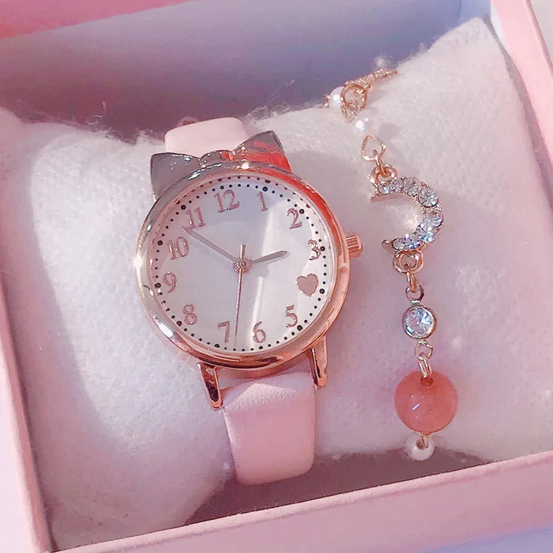 Kids Quartz Watch & Bracelet Set