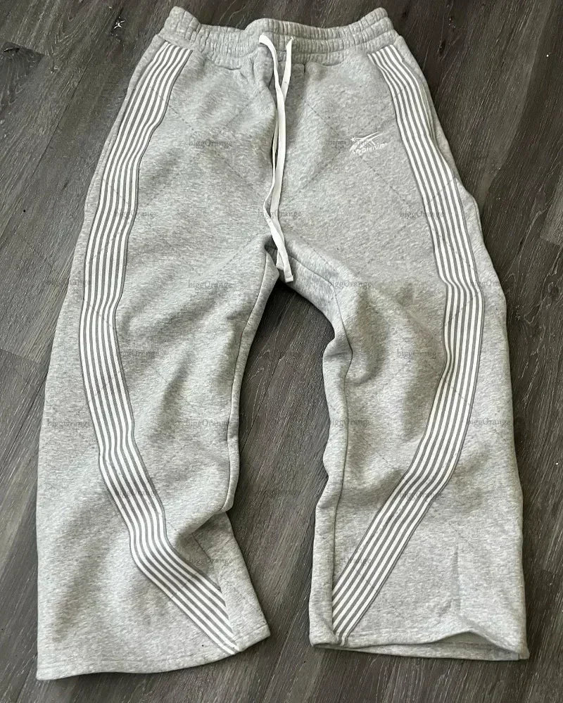 Double Waist Embroidered Sweatpants