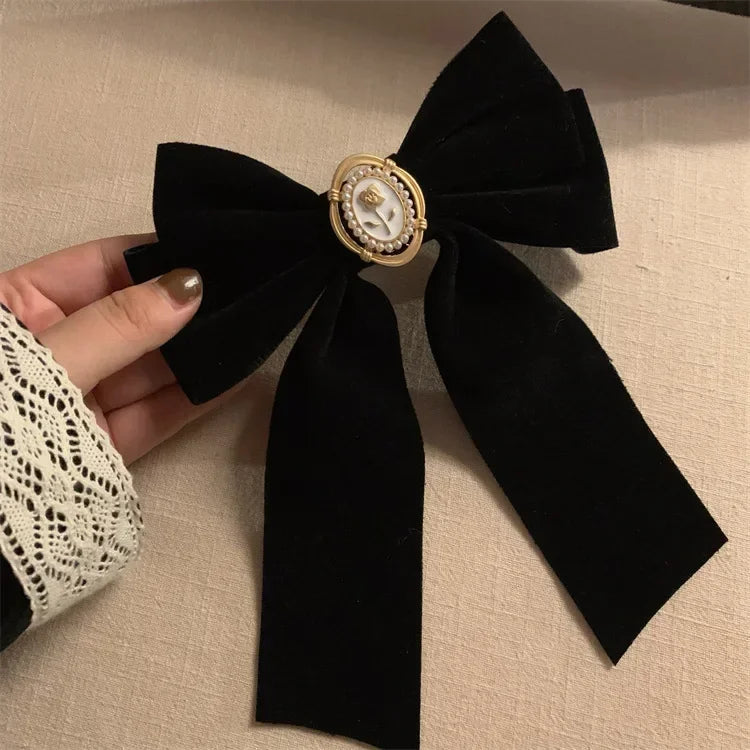 Elegant Velvet Bow Hair Clip for Women