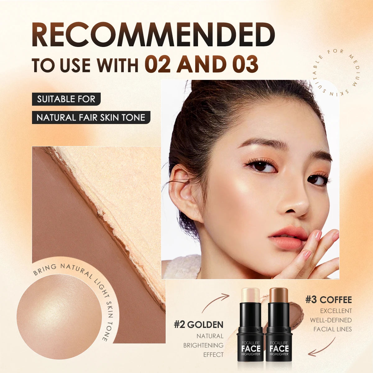 Waterproof Shimmer Face Stick