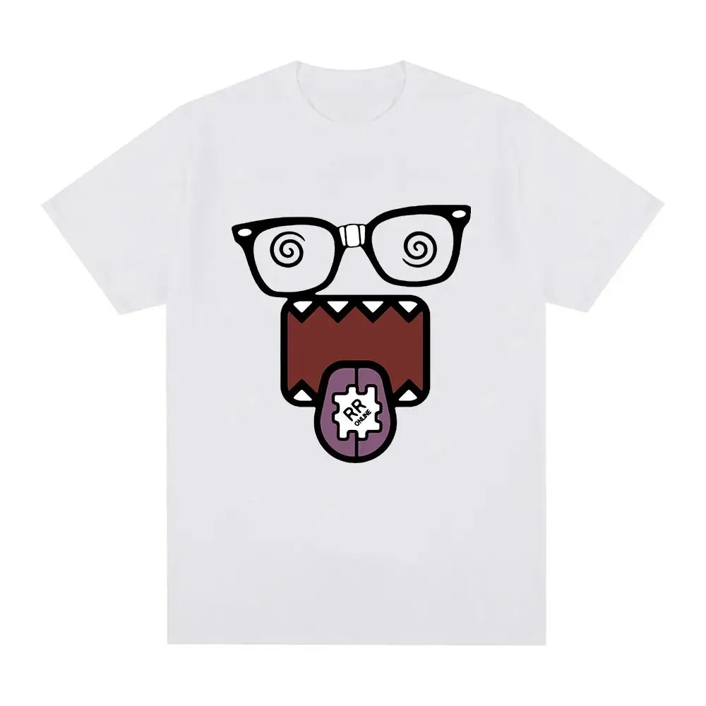 Fashion Kawaii Oversized Men T Shirt Pattern Y2K Cotton Print Round Neck Loose T-shirt Summer Women&