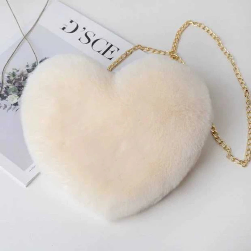 Plush Heart-Shaped Crossbody Bag – Valentine’s Edition