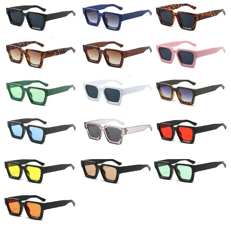 SHAUNA Popular Square Sunglasses for Men and Women