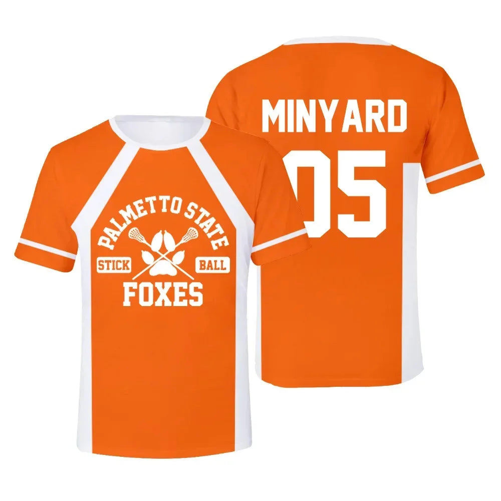 Foxes Ice Hockey Jersey Cosplay T-Shirt | Wilds Minyard 3D Print Short Sleeve Tee