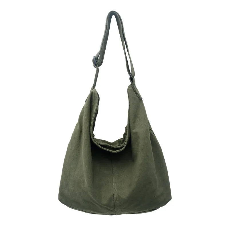 Women’s Canvas Large-Capacity Shoulder & Crossbody Bag
