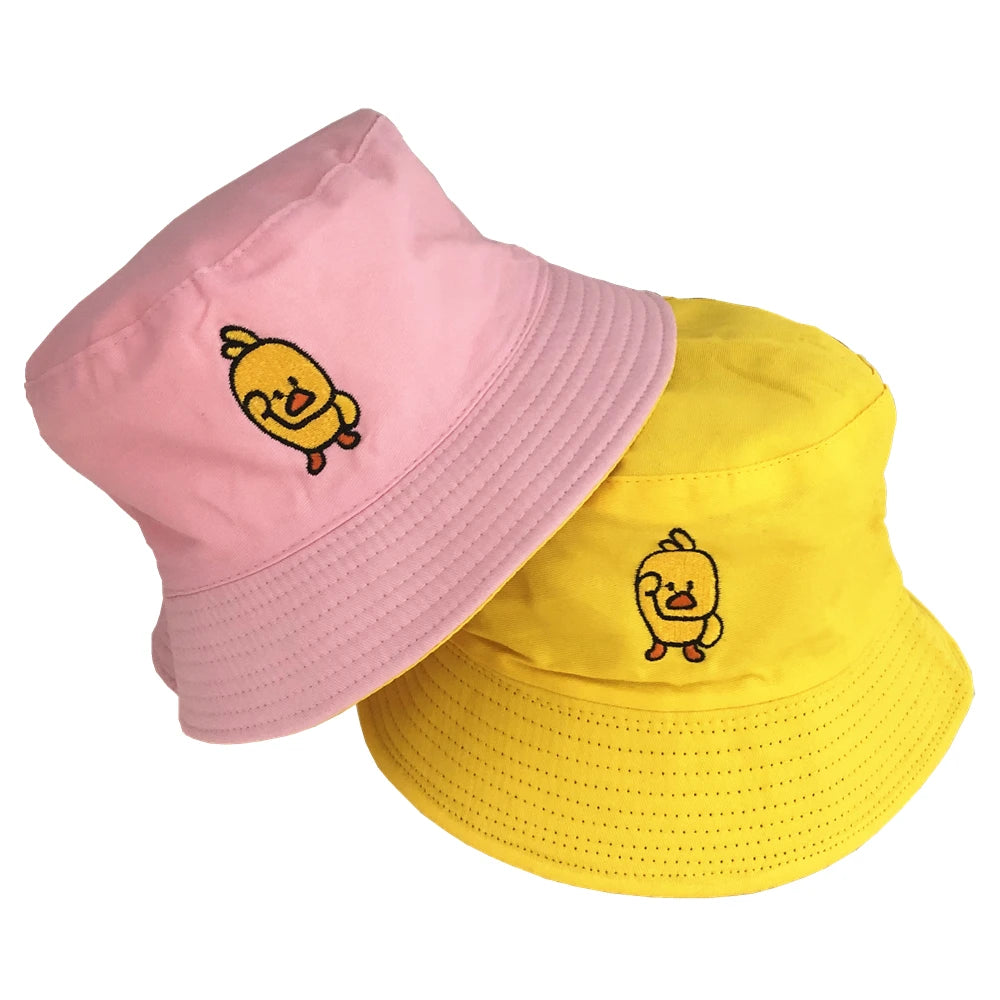Reversible Duck Bucket Hat | Unisex Cotton Summer Fisherman Cap