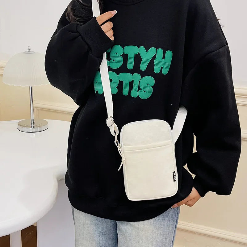 Casual Cotton Shoulder Messenger Bag – Mobile & Card Crossbody