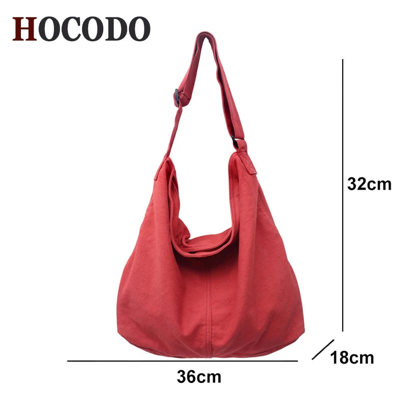 Women’s Canvas Large-Capacity Shoulder & Crossbody Bag