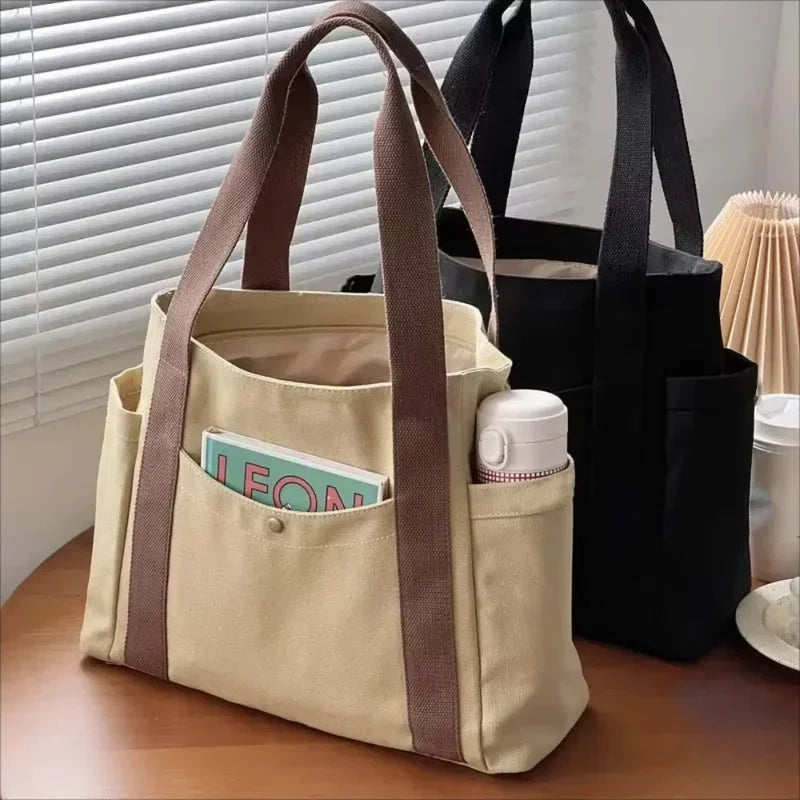 Canvas Large Capacity Shoulder Tote Bag