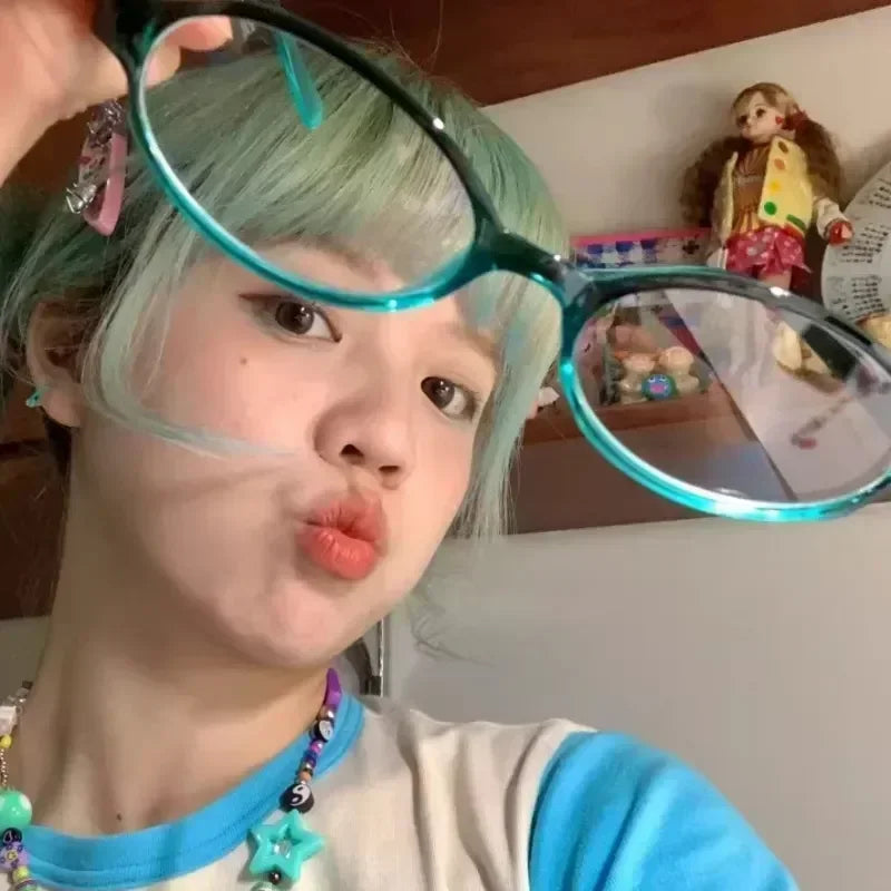 Retro Oval Glasses for Women & Girls