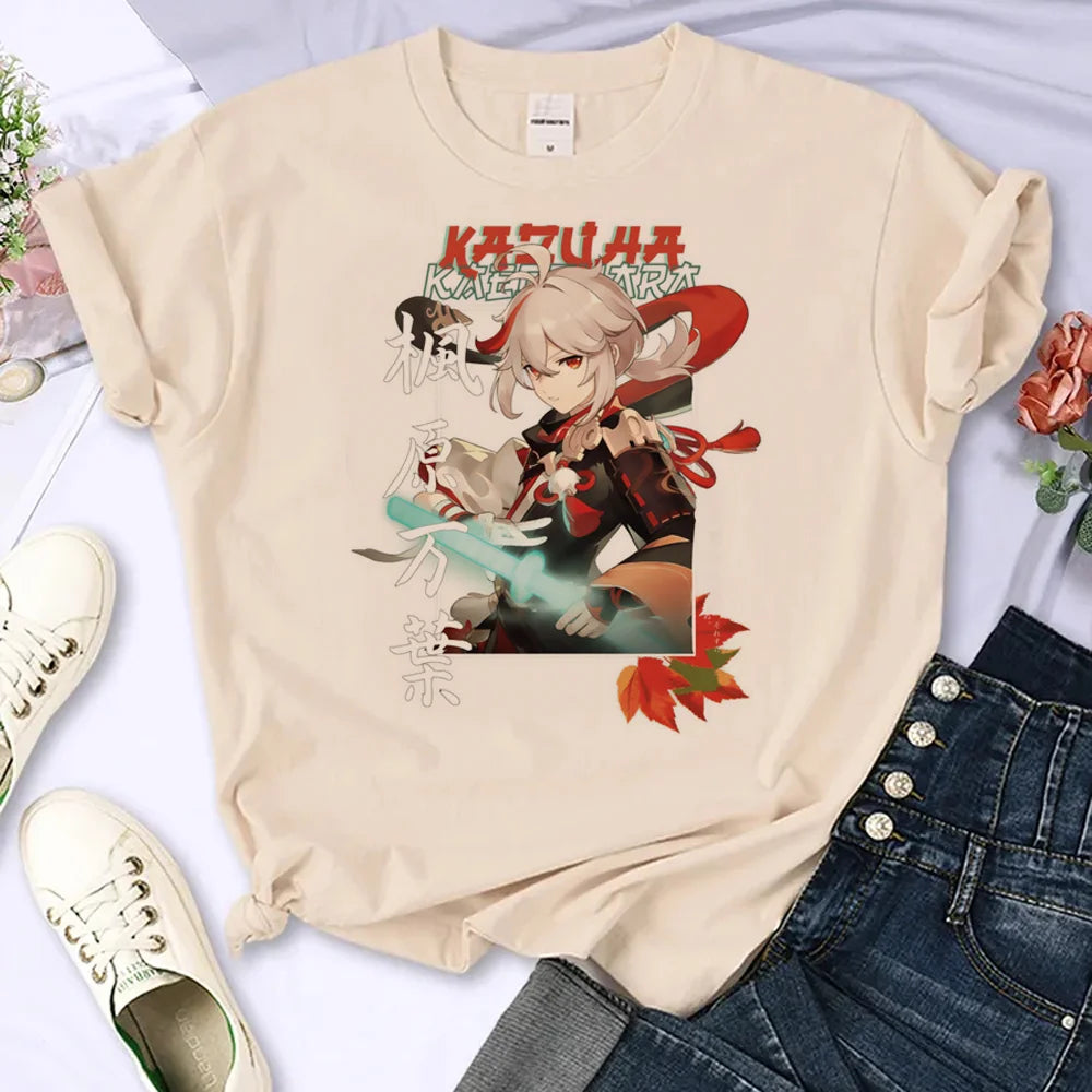 Women’s Genshin Impact Manga T-Shirt | Harajuku Summer Comic Tee