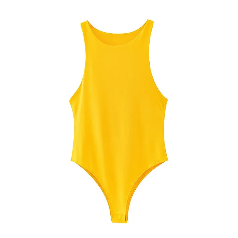 Summer Solid Sexy Bodycon Bodysuits for Women