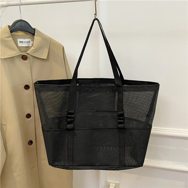 Women’s Portable Mesh Beach Tote Bag