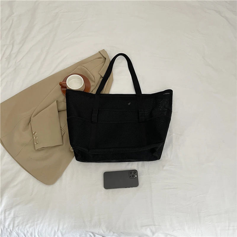 Women’s Portable Mesh Beach Tote Bag
