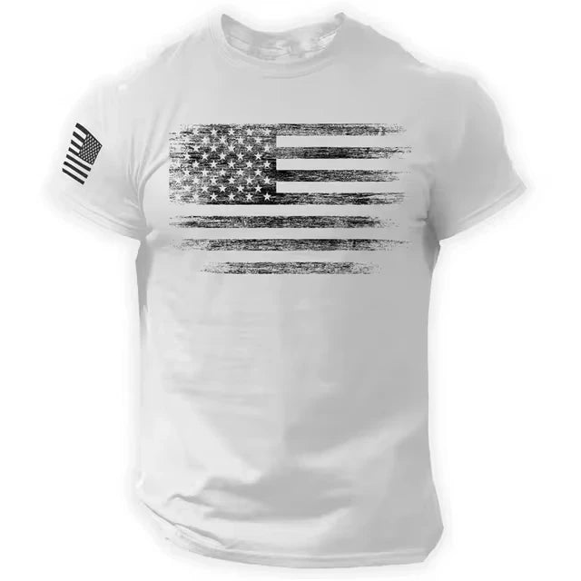 Men’s 3D USA Flag Print T-Shirt