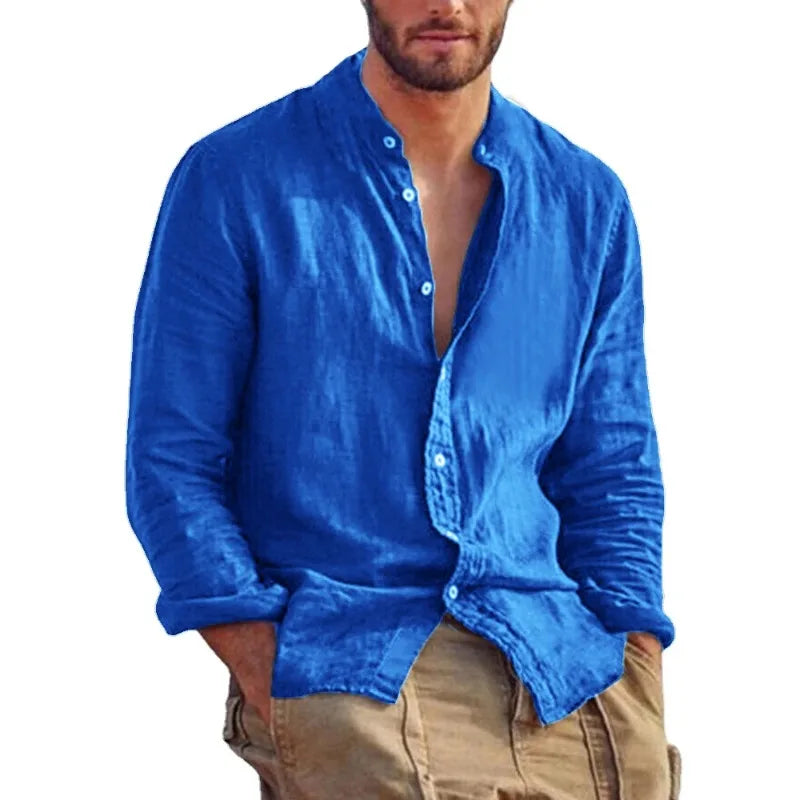 Breathable Lightweight Linen Shirt for Men