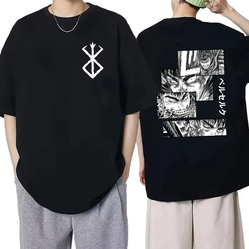Berserk Anime Guts Graphic T-Shirt | Dark Fantasy Manga Tee