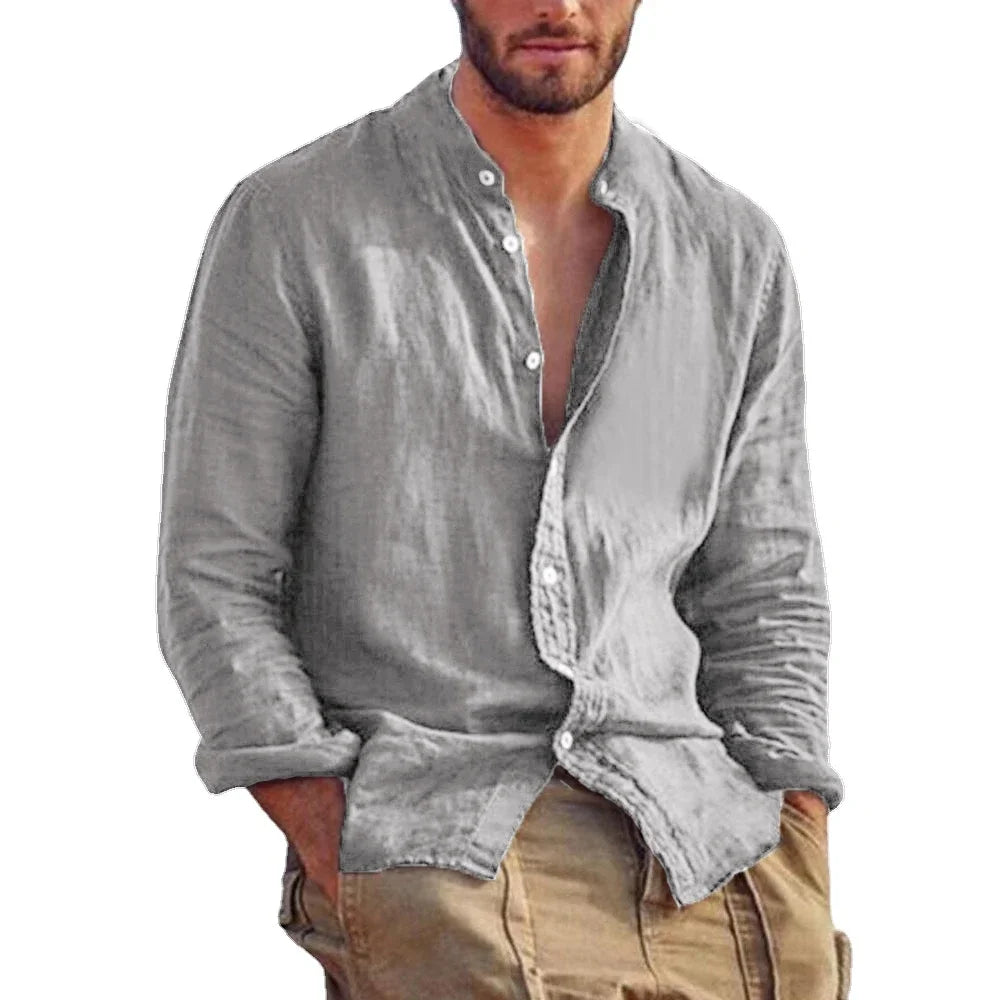 Breathable Lightweight Linen Shirt for Men