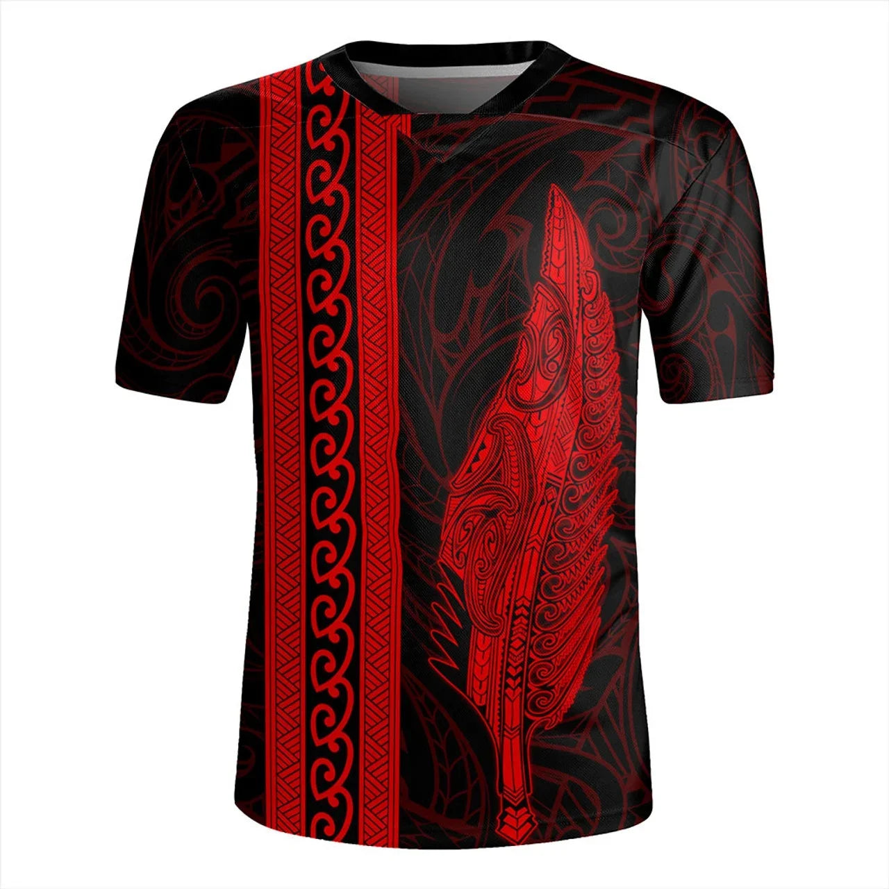 New Zealand Silver Fern 3D Print T-Shirt | NZ Flag Style V-Neck Summer Tee