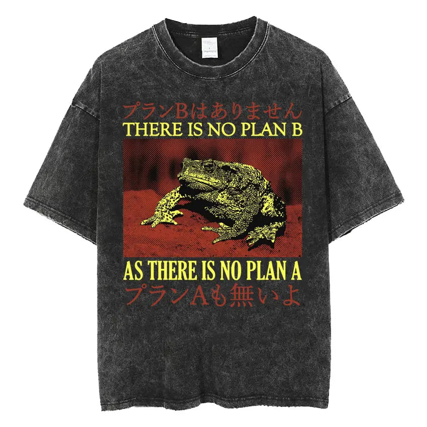 Retro Frog Print Oversized T-Shirt | Funny Japanese Style Tee