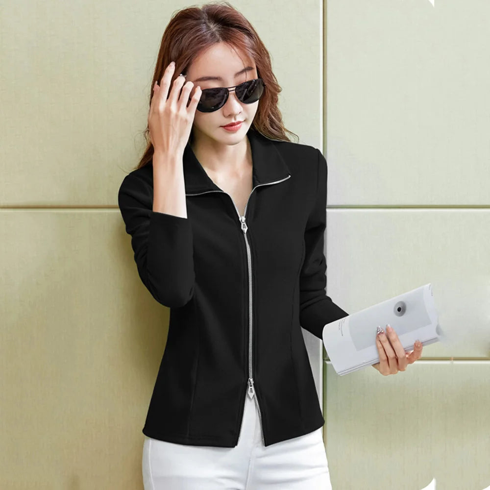 Women’s Turn-Down Collar Long Sleeve Top for Spring & Summer