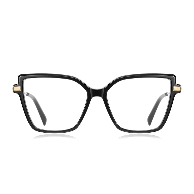 Simple Design Fashionable Large Frame Anti-Blue Light Reading Glasses for Women