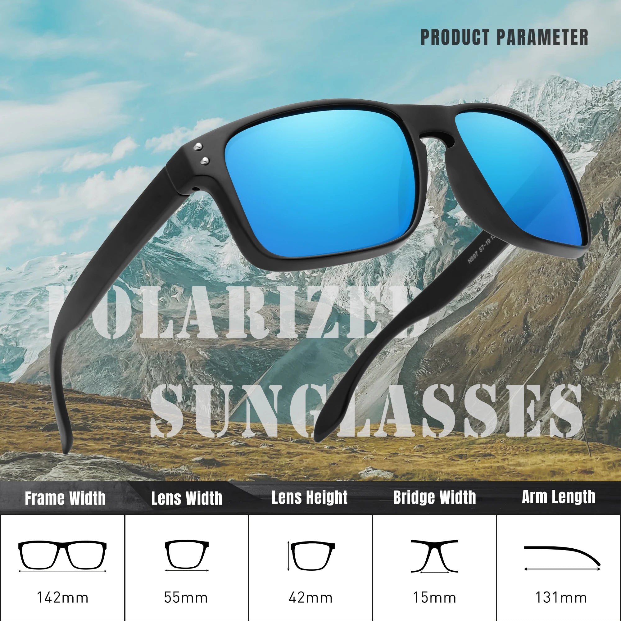 3PCS Casual Outdoor Vacation Sunglasses Set