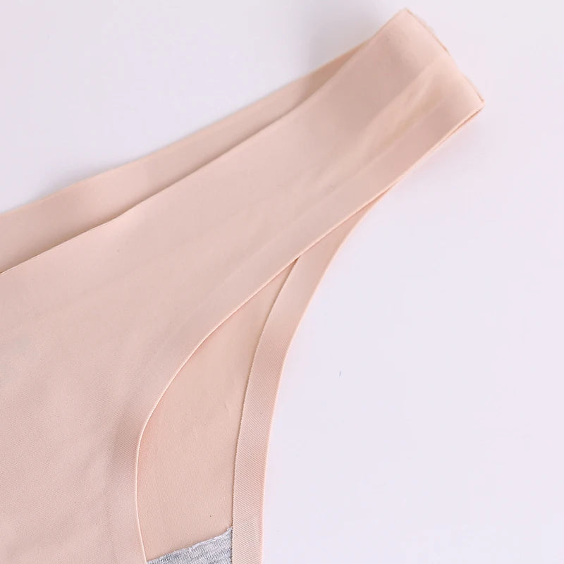 10 Pcs Seamless Women’s Silk Satin Thongs