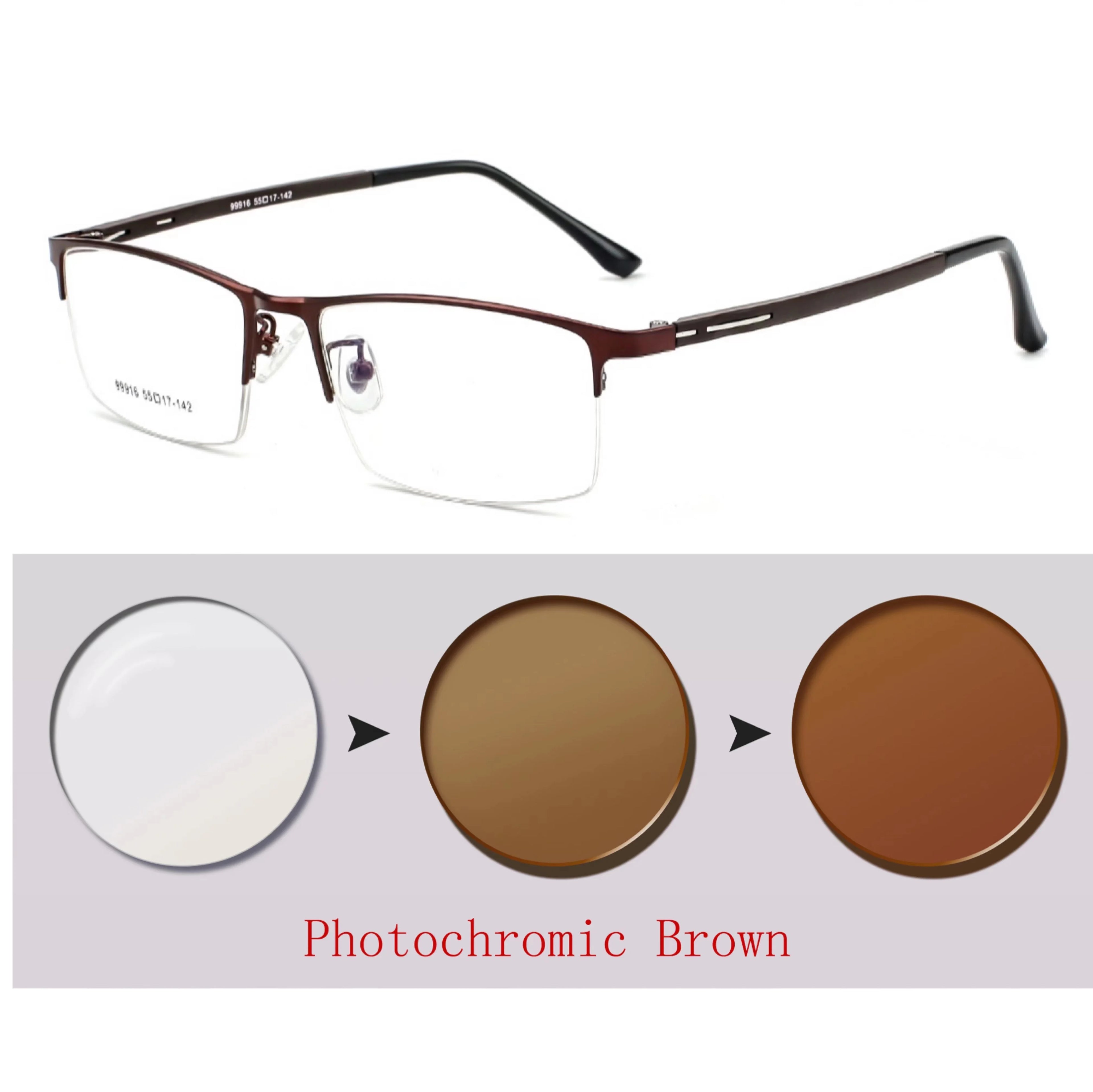 Photochromic Myopia Eyeglasses for Men