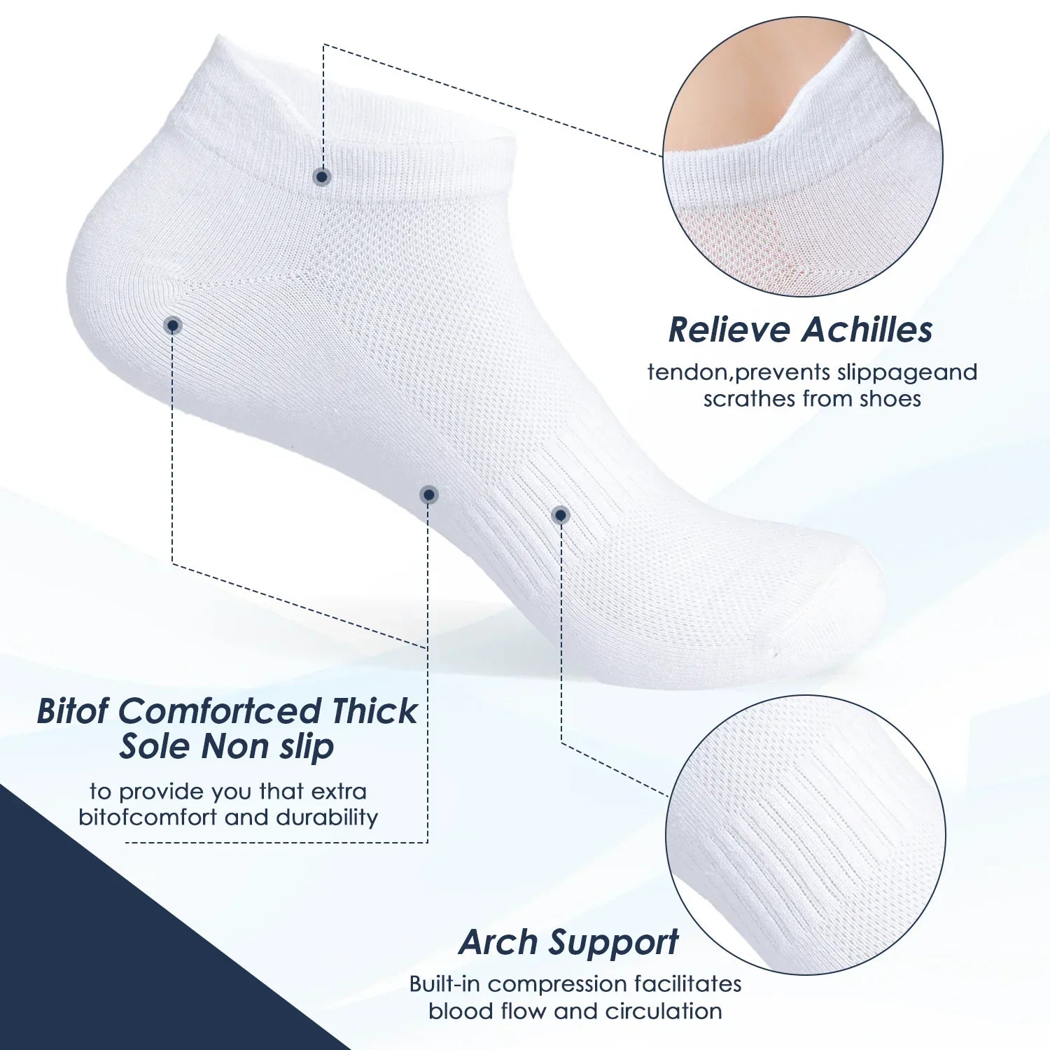 6 Pairs Ankle Socks