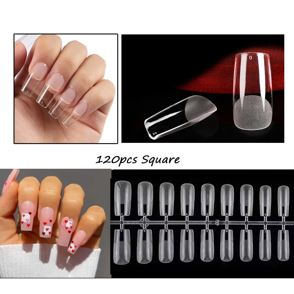 120pcs Matte Press On Nail Tips